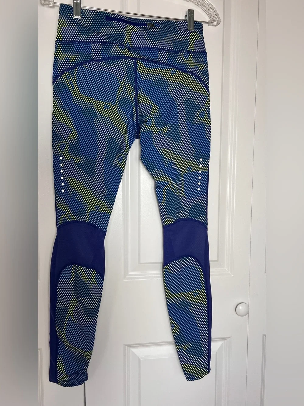 Nike Blue & Yellow Dot-Print Leggings